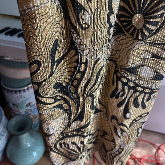 Nu-Mode Vintage 70’s Black and Gold Long Sleeve Dress Small - Picture 15 of 16